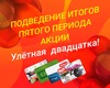 Подведены итоги пятого периода акции «Улетная двадцатка»
